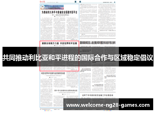 共同推动利比亚和平进程的国际合作与区域稳定倡议